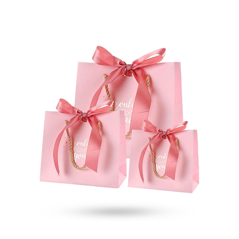 custom paper ribon bags